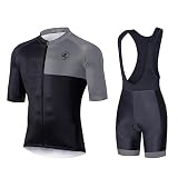UGLY FROG DEHerren20 Radtrikot Set Herren Kurzarm, Rennrad Trikot Durchgehender ReißVerschluss mit Taschen Atmungsakti F