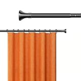 Gardinenstange Ohne Bohren 40-500cm Klemmstange, Teleskop Gardinenstange Zum Klemmen Teleskopstange Spannstange Vorhangstange Ohne Bohren für Fenster, Dusche, Balkon(Schwarz,70-120cm)