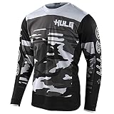 MTB Trikot,Herren Langarm MountainbikeShirt,Motocross-Shirt Langarm | MX MTB Mountainbike (Black,5XL)
