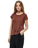 Minus Damen Carlina Strick-T-Shirt, 5049MET Dark Cinnamon Brown Metallic, M