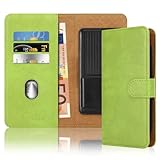 Cadorabo Klapphülle kompatibel mit Samsung Galaxy XCover 3-Handyhülle mit Kartenfach, 360 Grad Schutzhülle zum klappen- Flip Case Book Cover PU Leder Handytasche klappbar GRÜN