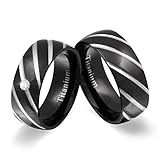 Juwelier Schönschmied Titanringe Partnerringe Trauringe - inkl. WUNSCHGRAVUR - Titan Zirkonia 52-60 T7HD - mit AMAZON KONFIGURATOR direkt online gestalten !
