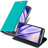 Cadorabo Hülle kompatibel mit Samsung Galaxy S6 Edge aus Premium Kunst Leder Flip Klappbare Stoßfeste Magnetische [Standfunktion] [Kartenfächern] Cover Hülle für Galaxy S6 Edge Tasche in Türk