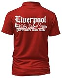 Liverpool Skyline Poloshirt | Stadt Sport Fussball Trikot Ultras | M1 (L, Rot)