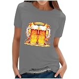 Generisch Damen Tshirt Oktoberfest Schlanke Passform Bedruckte Rundhals Top Party Bar Familientreffen Ob