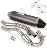 Motorrad Auspuff Motorrad Slip-On Auspuff Full System Schalldämpferlänge 43cm Anschlussdurchmesser 3,8cm For CRF150F CRF230F 2003-2013 - T