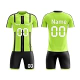Yunshenla Personalisiertes Trikot Football Kostüm Herren Fußballtrikot Fussball Trikot Set Kinder Jungen Benutzerdefinierter Name Team Logo Deutschland Trikot Tshirt mit V-Ausschnitt(#09)
