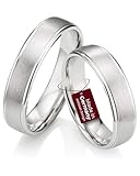 123traumringe Eheringe in 925 Silber I Partnerringe mit Etui & Gravur I Gravierbare Silberringe mit wählbarer Ringgröße 50-74 mm I Hochwertige S72 Verlobungsringe in 5 mm Breite & 1,5 mm Stärk