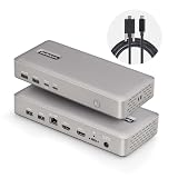 StarTech.com USB4 Docking Station, 40Gbps, 2X HDMI, 2X 4K60Hz/1x 8K60Hz, USB, 2.5GbE, 100W PD, USB-C Laptop Docking