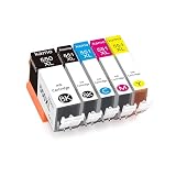 kamo PGI-550 CLI-551 XL Druckerpatronen Kompatibel mit Canon 550XL 551XL Patronen (5er-Pack), for Pixma iP7250 iP8750 iX6850 MG5450 MG5550 MG5650 MG6350 MG6450 MG6650 MG7150 MG7550 MX725 MX925