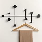 Kazai. Wandgarderobe 'Sval' | Minimalistisches Kleiderhaken-Design aus Berlin | Moderne Garderobenleiste/Garderobenhaken aus Metall für die Wand | Schw