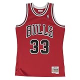 Mitchell & Ness Herren Chicago Bulls Bluse, Scarlet, XXL EU