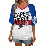 Deutschland T-Shirt Damen mit V-Ausschnitt, Wm 2026 Bedrucktes Kurzarm Oberteil, Retro Fanartikel, Bequem Oberteile Wm 2026 Deutschland,Perfekt für Spiele, Events und Den Alltag