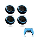 MatoSan Thumbstick Silikon Kappen – kompatibel mit PS5 & PS4 Controllern – Grip Aufsätze für präzise Steuerung – rutschfeste Stick Caps – Gaming Zubehör (4 Stück SpaceSan Blue)