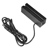 Ticfox Kreditkartenleser, MSR580 USB Magnetstreifenleser, Mini Magnetstreifen-Lesegerät für 3 Spuren, Mini Mag Hi-Co/Swiper Kreditkartenleser Kompatibel für Kassensysteme und Registrierk