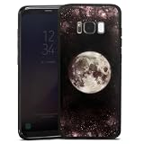 DeinDesign Silikon Hülle kompatibel mit Samsung Galaxy S8 Duos Case schwarz Handyhülle Erde Mond W