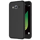 AICEK Samsung Galaxy J3 2016 Hülle, Schwarz Silikon Schutzhülle für Galaxy J3 2016 Case TPU Bumper Samsung Galaxy J3 2016 Handyhü
