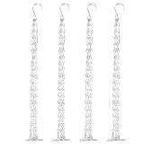 Cabilock 4 Stücke Kette für Blumenampel mit Haken Pflanzenhänger Metall Ketten zum Aufhängen Ersatzkette für Blumentopf Pflanzgefäß Hängekorb Hängeampel Vog