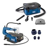 Scheppach Dekupiersäge mit flexibler Welle DECO FLEX SL | 2in1 Funktion | Schnitthöhe/-tiefe: 50/405 mm | Variable Hubzahl 550 – 1500min-1 | inkl. Absaugsystem HD2P und Absaugadap