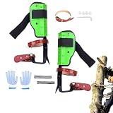 Kletterbaumspikes, verstellbare Kletterspikes, verstellbar, rutschfest, bequem, sicher, multifunktional, Outdoor-Ausrüstung für Obstjagd, Beobachtung, Dschungel, Überleb