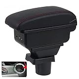 QMZDXH Auto Armlehnen Für Mini Cooper R50 R52 R53 R56 R57 R58 F55 F56 F57 Compatriot R60 F60 Armlehnenstil Auto Zubehör Box Armrest Style Car Accessories Box schwarz Black