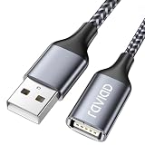 RAVIAD USB Verlängerung Kabel 2M USB 2.0 Verlängerungskabel USBA Stecker auf A Buchse Nylon, Superschnelle für Kartenlesegerät,Tastatur, Drucker, Scanner, Kamera, Hub
