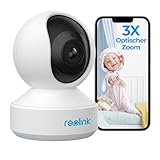Reolink 5MP PTZ WLAN Überwachungskamera Innen, 2,4/5 GHz WiFi Baby Monitor mit Mensch/Haustiererkennung, Auto-Tracking, 3X Optischem Zoom, Heimüberwachungskamera für Ältere Kids, 2-Wege-Audio, E1 Z