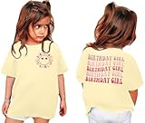 Geburtstags-Hemd für Mädchen, Jungen, Mädchen, Teenager, Kleinkind, Geburtstag, Dude, T-Shirt, niedliches Geburtstags-Grafik-T-Shirt, Geschenk, lässig, kurzärmeliges Oberteil, aprikose, 5 J
