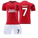 ISHWARA Home Away Nr. 7/10 personalisiertes Trikot-Set für Herren und Mädchen mit Namen und Nummer, Team-Logo, individuelles Fußballtrikot für Jungen-Trainingsanzug