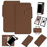 K-S-Trade Qualitativ & Innovativ Schutzhülle Klapphülle Kunstleder Für OnePlus 8 Pro Braun Handy Hülle Wallet C
