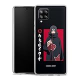 DeinDesign Slim Case extra dünn kompatibel mit Samsung Galaxy A42 5G Silikon Handyhülle transparent Hülle Naruto Shippuden Itachi Uchiha Offizielles Lizenzproduk