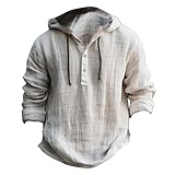 Kapuzenpullover Herren Baumwolle Pullover Dünner Baseball-Sweatshirt Langarm mit Knopf T-Shirt Hemden Tops Hoodie Mit Kapuze Knop