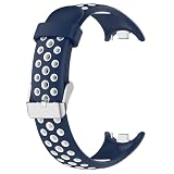 tecinity Armband Kompatibel mit Xiaomi Mi Band 9/8,Silikon Ersatzarmband für Xiaomi Mi Band 8/9(Blau+Weiß)