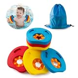 Luchild Schwimmscheiben für Kinder 6Pcs Schwimmen Float Discs mit Aufbewahrungstasche Arm Schwimmplatte Eva Delphin Schwimmscheiben Geeignet für Kinder im Alter von 3-6 Jahren Schwimmen zu L