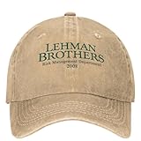 WVVCXCC Baseballmütze Unisex Lehman Brothers Risikomanagement Casual Spring Bank Insolvenz Trucker Hut Angeln Snapback Cap Outdoor-Geschenke für Erw