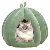 Kürbis Katzenbett - Kürbis Katzenbett, Kürbis Katzenhaus Katzenhöhle Bett | Verdicktes Hundebett Katze Katze Versteck Verdickte Katzenhöhle Halloween Haustierbett Haus für Kätzchen Kleine H