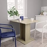vidaXL Esstisch Küchentisch Esszimmertisch Speisetisch Tisch Säulentisch Restaurant Esszimmer Küche Sonoma-Eiche 80x80x75cm Holzwerk