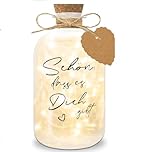 DYOUen LED Flaschenlicht Beleuchtete Flasche Dekoflaschen mit Korken Leuchtflasche Sandgestrahlt Flaschenlichterkette Laternen Licht für Geburtstag Hochzeit W