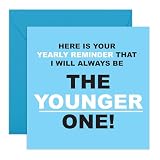 Lustige Geburtstagskarte für Geschwister, 'I Will Always Be The Younger One', Geschenke für großen Bruder, Schwester, Geschwister, Bruder, Schwester, ihn, sie, Familie, Sibs, Frauen, Männer – W