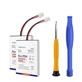 TOPGOBAT 2pcs für PS4 Controller Akku, 2500mAh hohe Kapazität (2015 und Davor) Alte Version Big Flug kompatibel für CUH-ZCT1E CUH-ZCT1H CUH-ZCT1H/B CUH-ZCT1H/R CUH-ZCT1U mit Reparaturwerkzeug