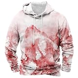 Generisch Angebote des Tages Heute, Halloween Hoodie Herren Kapuzenpullover Bloody Stained Bedrucktes Halloween Kostüm Horror Sweatshirt Blutspritzer Muster Oberteile, Black-Friday-Angeb