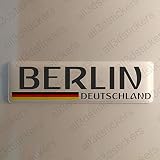 Berlin Deutschland Aufkleber Berlin 120x30mm Autoaufkleber Flagge 3D Fahne Germany