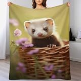 Nerz Decke Flauschig, Super Warme Decke, Hochwertige Wohndecke, Weich & Komfort Flannel Decke, Wolldecke, Sofadecke, Fleecedecke, Tagesdecke （140×180cm）