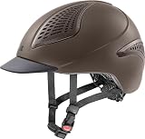 uvex exxential III - Leichter Unisex Reithelm - individuelle Größenanpassung - Mocca mat S-M
