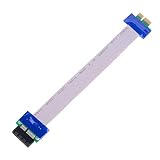 euroharry 15cm PCI-E 1x Riser Karte Extender Adapter Verlängerung Kabel Flachbandkab