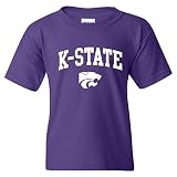 YS03 – Kansas State Wildcats Arch Logo Youth T-Shirt – Medium – L