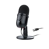 LIWEARE USB Mikrofon Computer Kondensator Mikrofon für PC Gaming PS4/5 Streaming Podcasting Aufzeichnung Microphone Verstellbarer Stand mit 360 ° Drehung