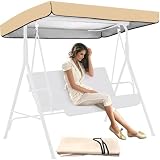 Swing-Baldachinersatz, regensicheres UV-resistenter silberbeschichteter Stoff, 75 x 47 Zoll mit Befestigung