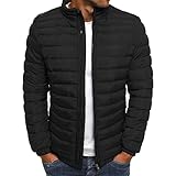 XCXC Winterjacke Herren Steppjacke Einfarbiges Daunenjacke Männer Reißverschluss Pufferjacke Down Coat Windbreaker Outdoorjacke Warme Jacke Mantel Herbstjacke W