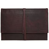 ROYALZ Echtleder Vintage Tablet Tasche 10.1-12.4 Zoll kompatibel mit Samsung Galaxy Tab S5 S6 Lite S7 FE S8 + A7 A8 5G (2020, 2021, 2022, 2023), Farbe:Dunkel Cognac B